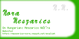 nora meszarics business card